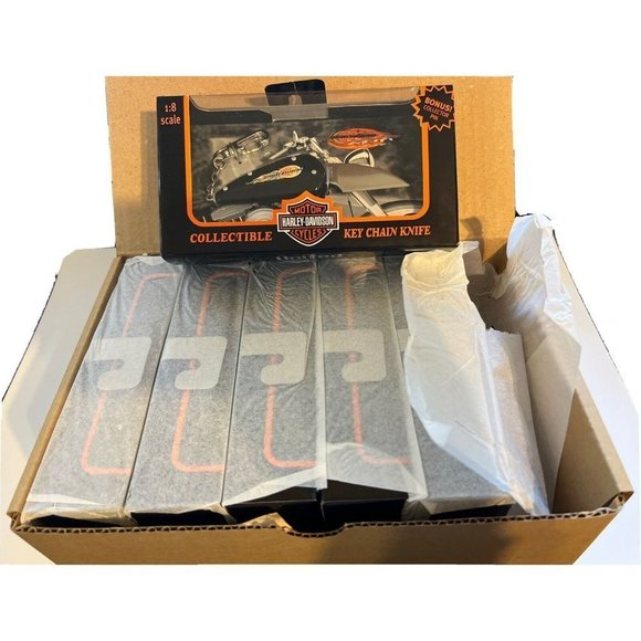 Harley Davidson Other - Vintage HARLEY DAVIDSON Collectible BLACK Keychain & Pin (Case Of 6)